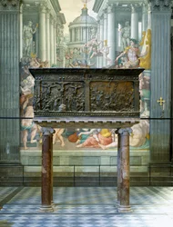 Bal szószék, Basilica di San Lorenzo, Firenze, 1460 (bronz)
